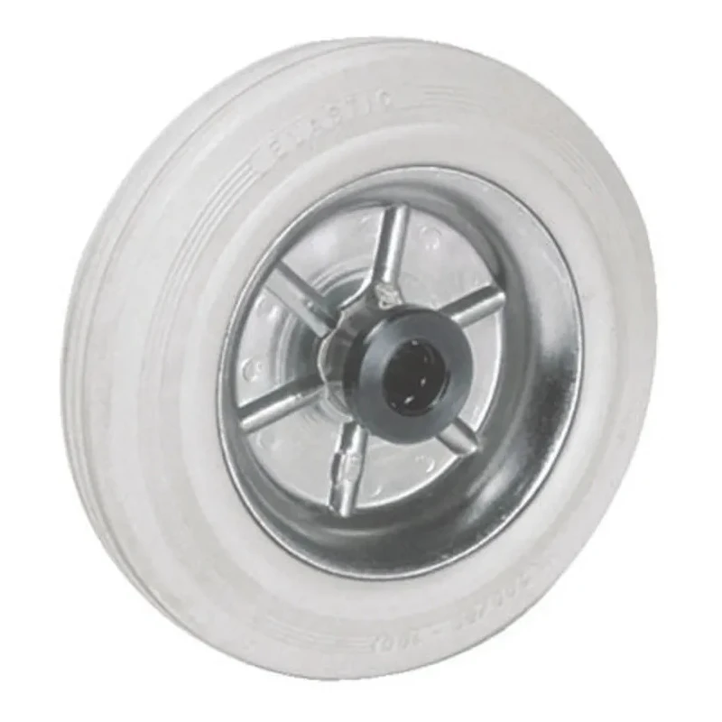 LAG Grey Black Rubber Trolley Wheel 160 mm Diameter 40 mm Width Roller Bearing Steel Hub 180 kg Load Capacity 12076G