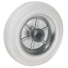 LAG Grey Black Rubber Trolley Wheel 160 mm Diameter 40 mm Width Roller Bearing Steel Hub 180 kg Load Capacity 12076G