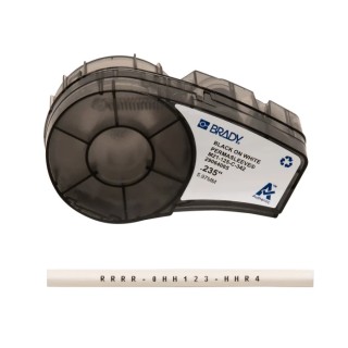 Brady Black on White Black Label Printer Tape 3.17 mm Width 2.13 m Length Compatible BMP21 LAB M21-125-C-342