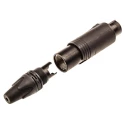 Neutrik Cable XLR Connector, Straight Orientation, 3 Contacts, Female, Gold Plating, 50V NC3FM-C-B