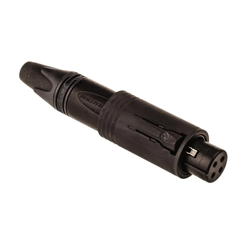 Neutrik Cable XLR Connector, Straight Orientation, 3 Contacts, Female, Gold Plating, 50V NC3FM-C-B