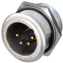 Neutrik Heavy Duty Panel XLR Connector, Straight Orientation, 50V, 10A, Male 4 Contact NC4MPR-HD