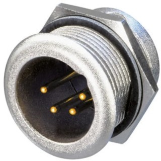 Neutrik Heavy Duty Panel XLR Connector, Straight Orientation, 50V, 10A, Male 4 Contact NC4MPR-HD