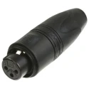Neutrik Heavy Duty Cable XLR Connector, Straight, 3 Contact Female, 50V, Gold Alloy over Nickel Plating NC3FXX-HD-B-D