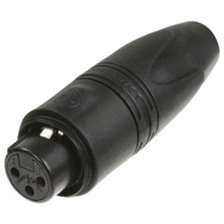 Neutrik Heavy Duty Cable XLR Connector, Straight, 3 Contact Female, 50V, Gold Alloy over Nickel Plating NC3FXX-HD-B-D