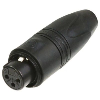 Neutrik Heavy Duty Cable XLR Connector, Straight, 3 Contact Female, 50V, Gold Alloy over Nickel Plating NC3FXX-HD-B-D
