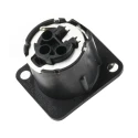 Neutrik Panel XLR Connector, Straight Orientation, 3 Contacts, 50V, Female, Silver over Nickel Plating NC3FD-LX-HA-BAG