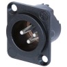 Neutrik Chassis XLR Connector, Straight Orientation, 50V Voltage, 1A Current, Silver over Nickel Plating NC3MD-LX-HA-BAG