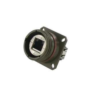 Amphenol Socapex RJFTV Series RJ45 Connector Female Panel Mount Cat5e Shielded Straight 1 Port 8 Way RJ45