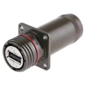 Amphenol Socapex USB Type A Panel Mount Straight Female USB 2.0 Connector IP68 Rated 5V 5A USBFTV2PE1G