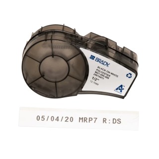 Brady Black on Black White Label Printer Tape 12.7 mm Width 6.4 m Length M21-500-488