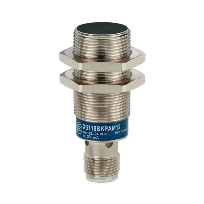 Telemecanique Sensors Threaded Barrel Inductive Proximity Sensor M18 x 1 PNP 36V AC/DC 8 mm Detection Range XS118B3PAM12