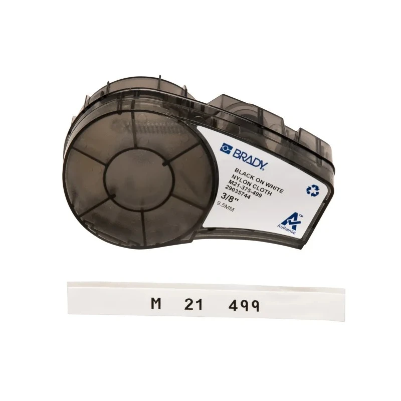 Brady Black on Black White Label Printer Tape 4.88 m Length 9.53 mm Width M21-375-499