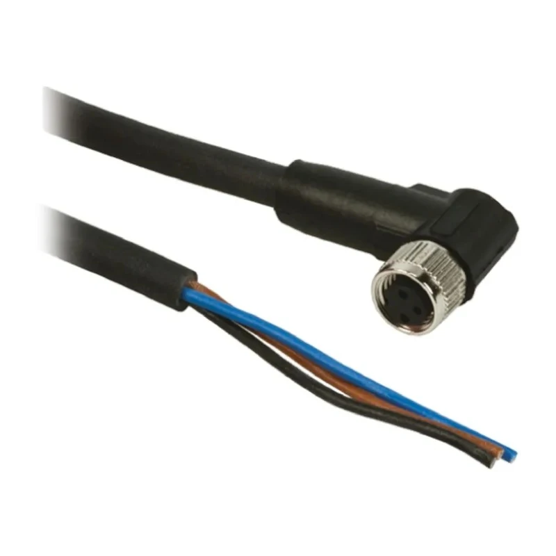 Telemecanique Sensors Female 3 way Right Angle to 3 way Unterminated Sensor Actuator Cable, 5 m XZCP1965L5