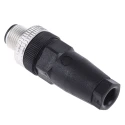 Telemecanique Sensors Circular Connector, 4 Contacts, Cable Mount, M12 Connector, Male Plug, IP67 Rated XZCC12MDM40B