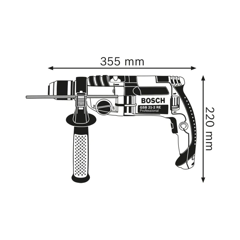 Bosch GSB 21-2 RE 110V Corded Hammer Drill Keyless Chuck 13 mm 1.1 kW Brushed Motor BS4343