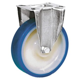 LAG Fixed Castor 200 kg Load Capacity 125 mm Polyurethane Wheel Medium Duty Roller Bearing Hub 36547