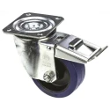 LAG Braked Swivel Castor, 150 kg Load Capacity, 100 mm Rubber Wheel, Nylon Hub, Medium Duty 32103BFR