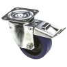 LAG Braked Swivel Castor, 150 kg Load Capacity, 100 mm Rubber Wheel, Nylon Hub, Medium Duty 32103BFR