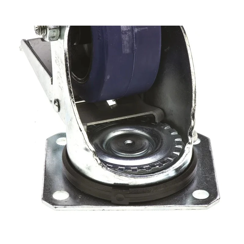 LAG Braked Swivel Castor, 150 kg Load Capacity, 100 mm Rubber Wheel, Nylon Hub, Medium Duty 32103BFR