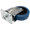 LAG Swivel Castor Wheel with 125mm Blue Elastic Rubber Tyre, Nylon Hub, Medium Duty, 180kg Capacity 32108B