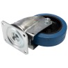 LAG Swivel Castor Wheel with 125mm Blue Elastic Rubber Tyre, Nylon Hub, Medium Duty, 180kg Capacity 32108B