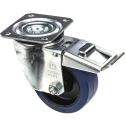 LAG Braked Swivel Castor, 180 kg Capacity, 125 mm Rubber Wheel, Nylon Hub, Medium Duty, Series M22 32108BFR