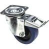 LAG Braked Swivel Castor, 180 kg Capacity, 125 mm Rubber Wheel, Nylon Hub, Medium Duty, Series M22 32108BFR
