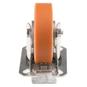 LAG Swivel Castor Wheel 100 mm Diameter, 120 kg Load Capacity, Polyurethane Tyre, Galvanised Steel Frame, Die Cast 26055 FR