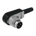 Amphenol Industrial C 091 A 3 Pole Right Angle M16 DIN Plug 300V AC 5A Silver Plating Brass Housing T3260-005