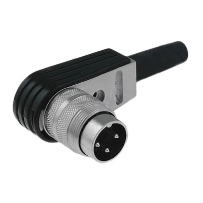 Amphenol Industrial C 091 A 3 Pole Right Angle M16 DIN Plug 300V AC 5A Silver Plating Brass Housing T3260-005