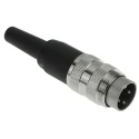Amphenol Industrial C 091 A 3 Pole Straight M16 DIN Plug 3 Contacts Gold Plating 5A 300V AC Brass Housing T3260-018
