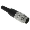Amphenol Industrial C 091 A 3 Pole Straight M16 DIN Plug 3 Contacts Gold Plating 5A 300V AC Brass Housing T3260-018