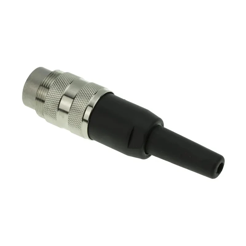 Amphenol Industrial C 091 A 3 Pole Straight M16 DIN Plug 3 Contacts Gold Plating 5A 300V AC Brass Housing T3260-018