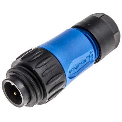 Amphenol Industrial Circular Connector 3 Contacts Cable Standard Plug Male IP67 Ecomate M Series C016-20H003-210-10