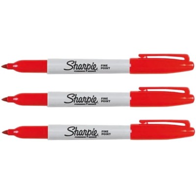 Sharpie Fine Tip Red Permanent Marker Pen S0810940