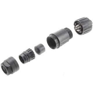 Amphenol Industrial Circular Connector 6 Contacts Cable Socket Female IP67 Ecomate M Series C016-30D006-200-12
