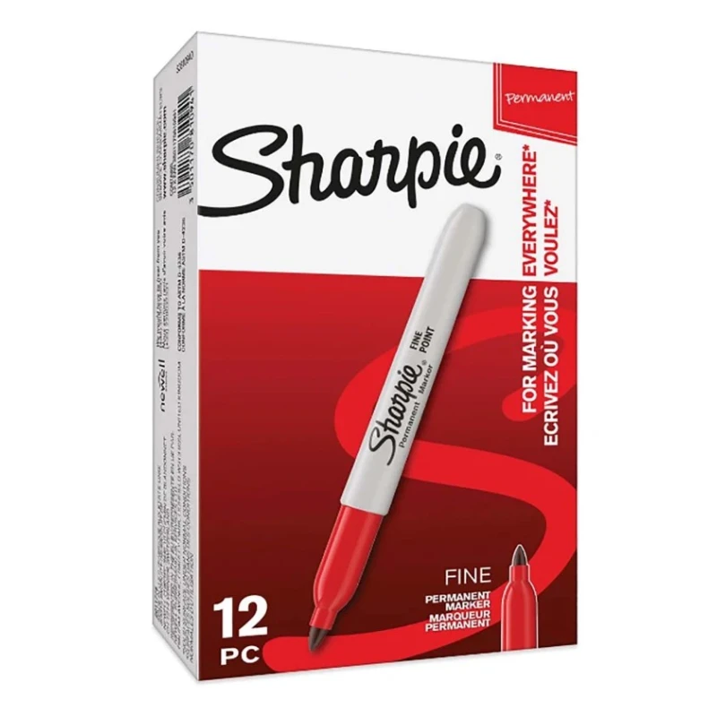 Sharpie Fine Tip Red Permanent Marker Pen S0810940