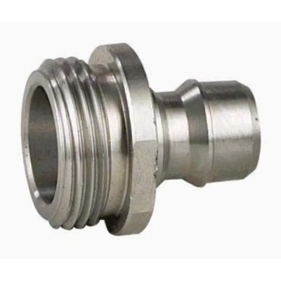 Nito Stainless Steel Hose Connector BSP Male 3/4 in, 25 Bar Pressure, Model 64611A3