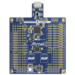 Microchip Xplained Mini MCU Evaluation Kit ATMEGA328PB-XMINI with ATmega328PB Microcontroller, USB Powered, RoHS Compliant
