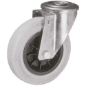 LAG Swivel Castor Medium Duty 55 kg Load Capacity 80 mm Rubber Wheel 106 mm Height 25 mm Width 14304G FB