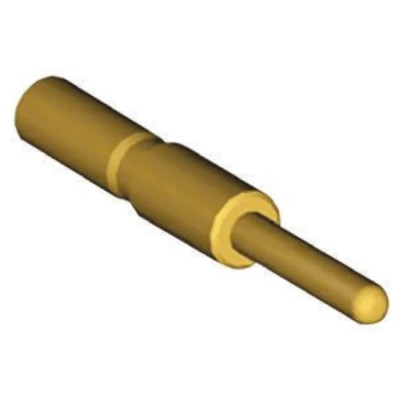 Amphenol Industrial Male Crimp Circular Connector Contact, Contact Size 3.6 mm, Wire Size 12AWG, Gold Plated Brass SC000041
