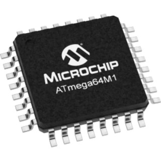 Microchip 8-bit AVR ATmega64M1 Surface Mount 32-Pin TQFP Microcontroller 16 MHz Clock Frequency ATMEGA64M1-AU