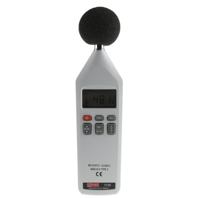 RS PRO Sound Level Meter 30 dB to 130 dB 8 kHz Max Class 2 Accuracy LCD Display 24h Battery Life 146-4650