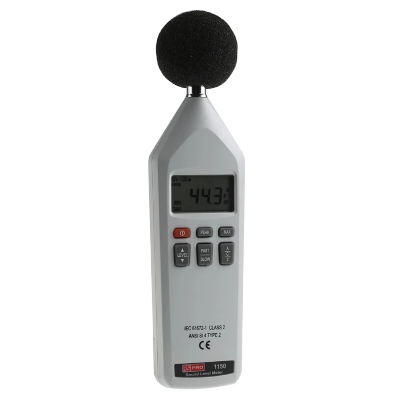 RS PRO Sound Level Meter 30 dB to 130 dB 8 kHz Max Class 2 Accuracy LCD Display 24h Battery Life 146-4650