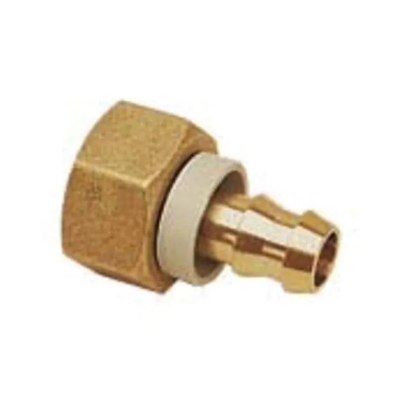 Legris Brass Pneumatic Quick Connect Coupling, Male/Female Thread, 19mm Hose Barb Connection, Nickel Plated, Model 0132 18 62