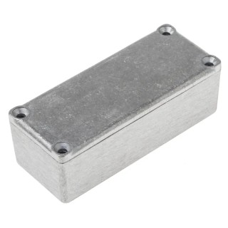 RS PRO Die Cast Aluminium Silver Lid Enclosure, IP54, 30 mm x 90 mm x 38 mm IP54
