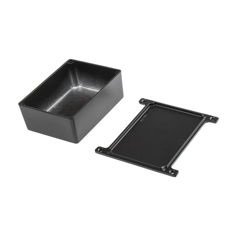 RS Pro Flanged Black Lid Die Cast Aluminium Enclosure, IP67, 44.5 mm x 110 mm x 82.5 mm 146-5370