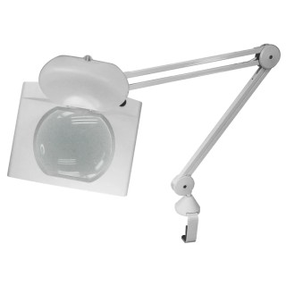 RS PRO LED Magnifying Lamp with Table Clamp Mount 3dpt 190 x 160 mm Lens 17.5W LED 146-5487