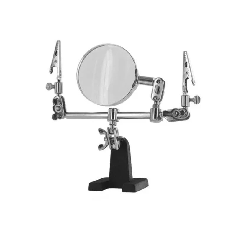 RS PRO Glass Magnifier with 2x Magnification, Adjustable Helping Hands, Heavy Base 146-5497